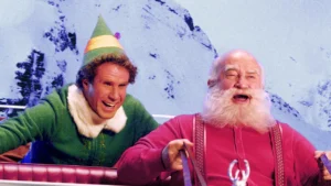 Ed Asner as Santa in “Elf”